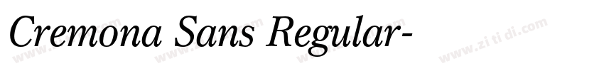 Cremona Sans Regular字体转换